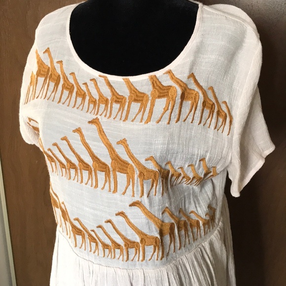 RARE Giraffe dress THML boho empire tunic - Picture 2 of 5